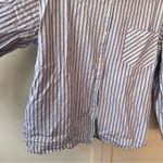 Princess Polly  Women’s Laverne Stripe Long Sleeve Button Down Shirt White Size 6 Photo 7