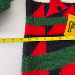 Vintage Paul Vivaldi Unisex Medium Beaded Crewneck Knit Chunky Sweater Airplane Green Photo 3