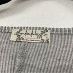 Free People Intimately Grey Ribbed Long Sleeve Cropped Henley Blouse Womens XS Photo 1