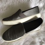 Vince  textured metallic gray silver slip on shoes 9.5 but run big Photo 1