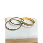 J. Crew gold and creme bangle bracelet and 2 thin bangle bracelets Photo 3