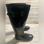 Hunter  Original Gloss Tall Rain Boots Women’s Size 6 Black Galoshes Photo 9