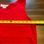 Oscar de la Renta  Red Boxy Tank Top Blouse 100% Silk Vintage small S Photo 3