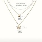 Dainty Butterfly Necklace for Wmen Sparkling Crystal Butterfly Pendant Necklace This elegant gold butterfly necklace adds a touch of sophistication to any outfit. Perfect for any occasion. Photo 3
