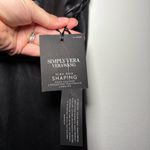 NWT Simply Vera Wang High Rise Faux Leather Crossover Waist Black Legging XL Photo 3