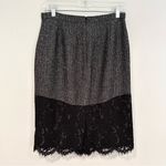 J.Crew J. Crew The Perfect Party Wool Pencil Skirt Women's 4 Gray Black Lace Career Photo 8