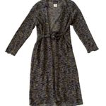 JKLA Long Open Front Belted Cardigan Gray Size M Photo 2