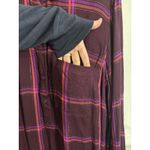 Old Navy  Burgundy Plaid Long Sleeve Shirt Dress Size Medium Tall Holiday Party Photo 3
