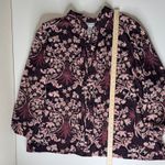 Catherines Floral Button Down Blouse Size 4X Long Sleeve Boho Romantic Everyday Photo 6