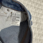 American Eagle AE Blue Demin High Rise Crossover Mom Shorts Sz 00 Cuffed Photo 5