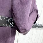 Wilfred Top Women Size XS Plum Vneck Button Short Sleeve Blouse Cuff Sleeves Purple Photo 4