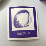 Wampum Quahog Earrings NWT NEW IN BOX Sterling Silver Curved Feather 🪶 Purple Photo 3