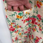 Vintage Private Moments Pearl Snap House Dress Medium White Floral Cotton Blend Photo 4