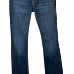 True Religion Women 27 Hi-Rise Boot Blue Denim Jeans Flap Pocket Photo 0