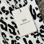 Something Navy  Black and White Animal Print Pants Photo 2