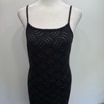 Formal Maxi Dress Slinky Glam Black & Metallic Silver Full Length Marian & Maral Size M Photo 7