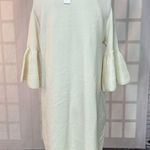 Anthropologie Moth NWT cream Flare sleeve Sweater shift Dress Size Large Photo 7