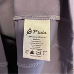 P'tula Pullover Sweatshirt Asymmetrical Zipper Activewear Size Medium Blue Photo 4