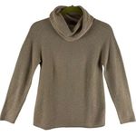 Talbots Gold Shimmery Cowl Neck Long Sleeve Chunky Knit Pullover Sweater Size S Photo 0