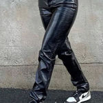 White Fox Boutique  Black Leather Pants Photo 0