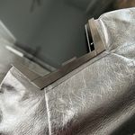 Frame MAISON ETNAD Norah Metallic Clutch, Silver, Retail $680 Photo 6