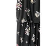Maurice's  Black Floral‎ Halter Maxi Dress S Wedding Cruise Vacation Cottagecore Photo 10
