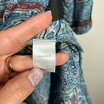 J.Jill Paisley Patchwork Print Long Sleeve Tunic Size Large Blue Photo 5