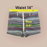 Gap Women City Shorts Cotton Striped Multicolor Mid Rise Pockets Boho Hippie S Photo 4