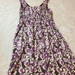 Merona Purple Cotton Splice-Neck Dress - M Photo 10