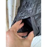 Bebe Sport Y2K Shiny Metal Black Side Arm Rouching Zip Up Motorcycle Jacket M Photo 3