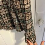 Ellen Tracy  Silk Jacket Blazer Raw Edge Plaid Checked Size 16 Photo 5