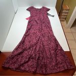 JS Collections Merlot Burgundy Red Jolene Soutache Mesh Maxi Dress Size 6 NEW Photo 13