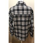 Romwe NWT  Women’s Black & White Plaid Long Sleeve Blouse ~ Size Medium Photo 2