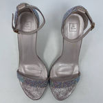 David's Bridal DB Studio  Franka‎ Silver Sparkle High Heel Size 10M 4" Heel Photo 6