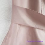 Alfred Sung New! Draped One-Shoulder Satin Maxi Dress in Toasted Sugar, size 14R Photo 9