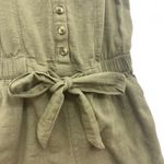 Aerie Olive Cotton Smocked Romper XS Pockets Spaghetti Straps Boho Hippie Photo 8