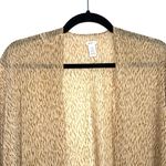Aerie Tan & Brown Animal Print Open Semi-sheer Kimono Photo 1