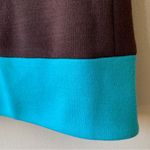Lisa Perry Wool Brown and Teal Blue Mod Mini Shift Dress size 2 Photo 8