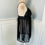 Savage X Fenty NWT Black Lace Trim Sheer Babydoll Nightie 1X New Photo 4