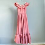 VTG Victorian Pink Renaissance Ruffle Lace Prairie Maxi Dress Cottagecore Gown Size 4 Photo 1