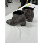Time & Tru Womans  Brown Black Snake Print Side Zip Block Heel Ankle Boots 11 Photo 2