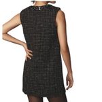 Maeve Anthropologie Sequin Embellished V-Neck Tweed Mini Dress Black Size XS Photo 1