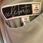 David's Bridal  DB Studio Dusty Sage Chiffon Bridesmaid Dress Size 22 NWT Photo 7