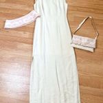 Margrit Madan Vintage Polish Full Length Dress with Beaded Purse and Neck Sash Pink Photo 0