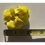 Vintage Flower Ball Earrings Yellow White Stone, Dangle Bright Summer Spring Photo 6