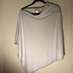 Vineyard Vines Striped Bottom Knit Poncho XS/S White & Grey Photo 2