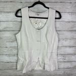 Madewell  Scoopneck Cutaway Vest White Size 10 Photo 5