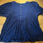 Anthropologie baby doll blouse navy large Photo 0