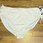 Time and Tru Womens 3X 24W 26W White Shirt High Waist Bikini Bottom Swim Tie New Photo 0