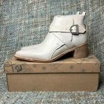 Free People Women's Back Loop Ankle Buckle Pointed Toe Booties in Bone Photo 0
